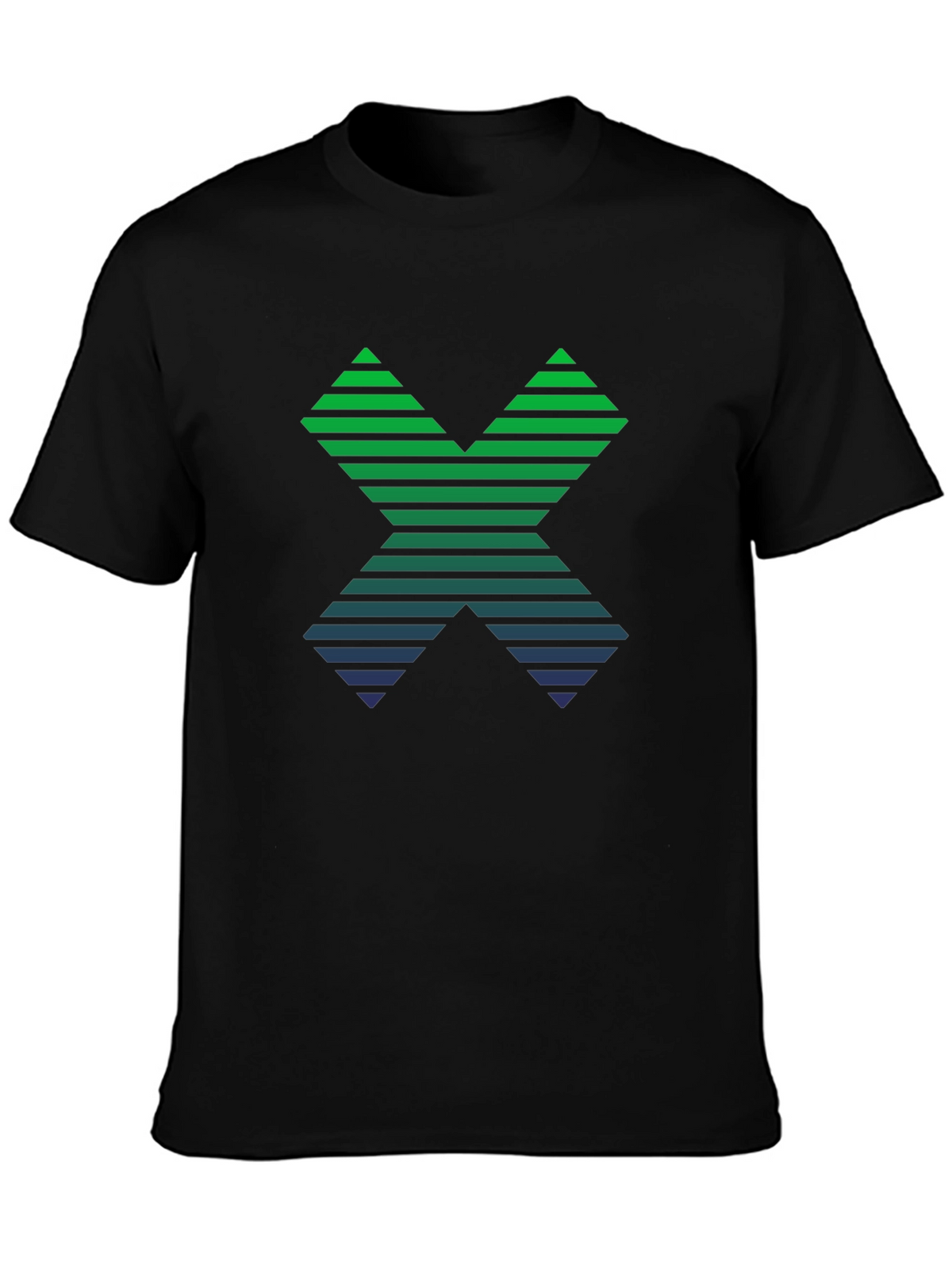 Gradient Striped X Graphic Tee