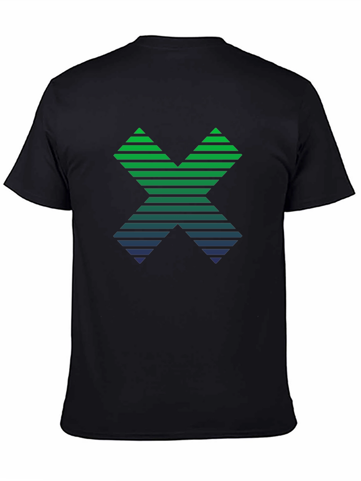 Gradient Striped X Graphic Tee