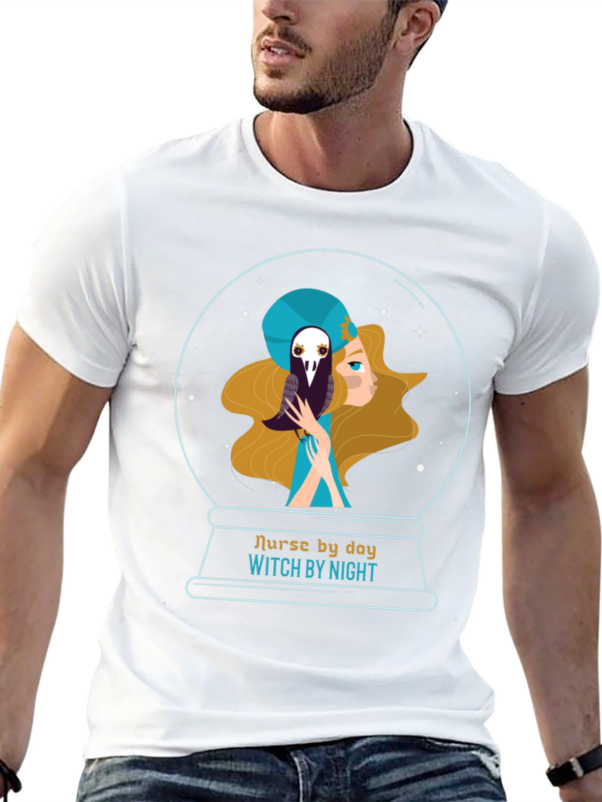 Nurse By Day Witch By Night Graphic Tee