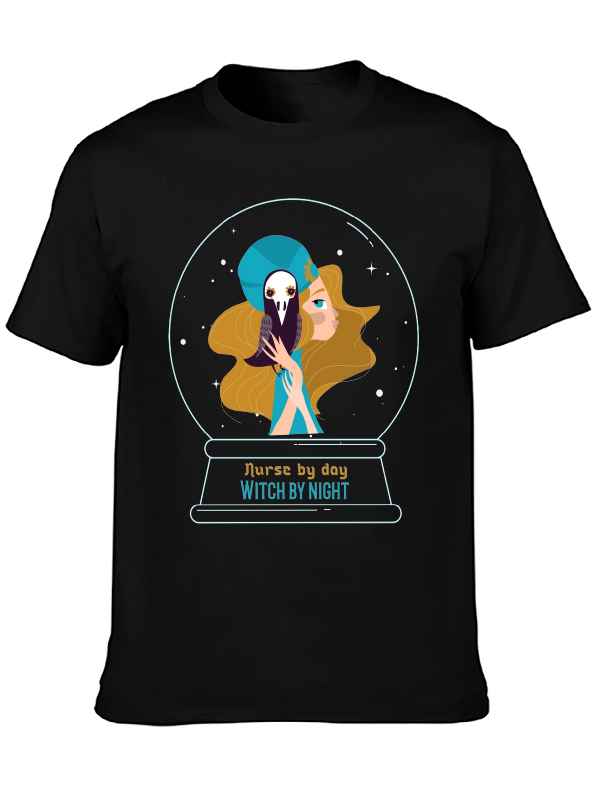 Nurse By Day Witch By Night Graphic Tee