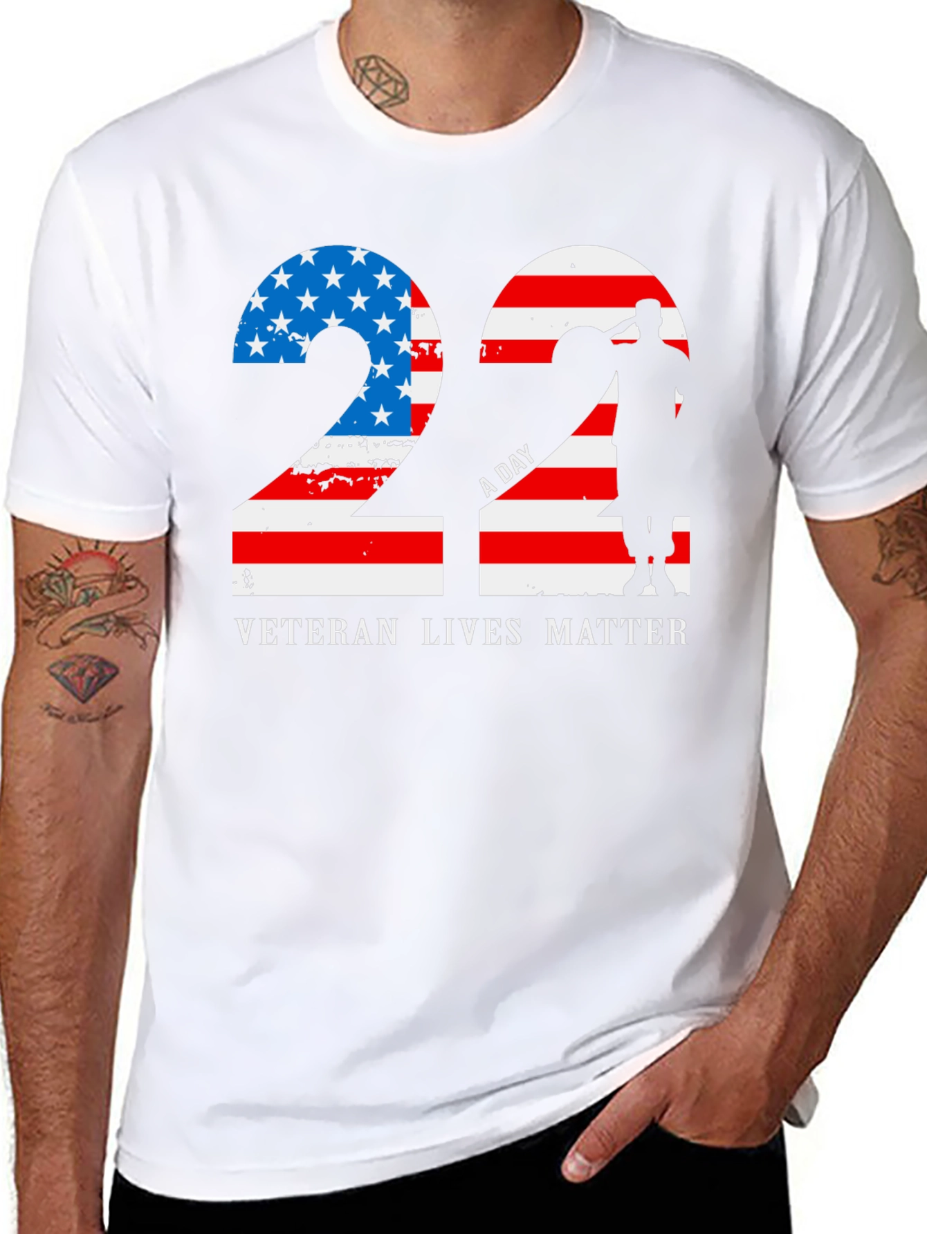 Veteran Lives Matter Patriotic Graphic T-Shirt