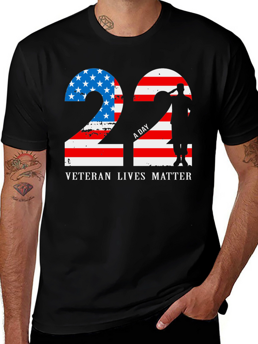 Veteran Lives Matter Patriotic Graphic T-Shirt