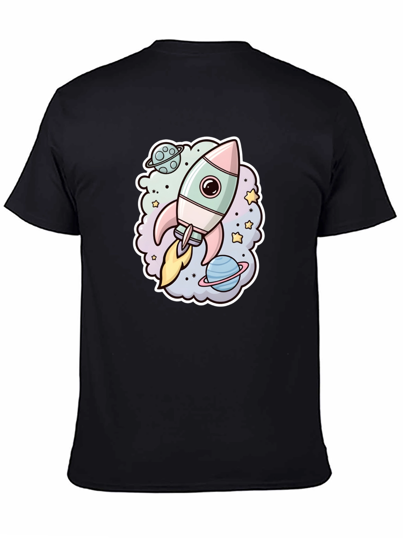 Rocket in Space Graphic T-Shirt