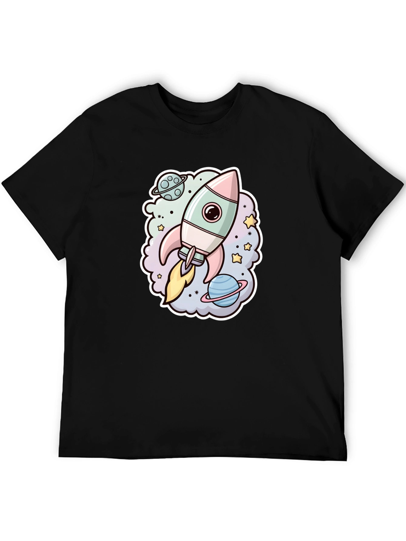 Rocket in Space Graphic T-Shirt