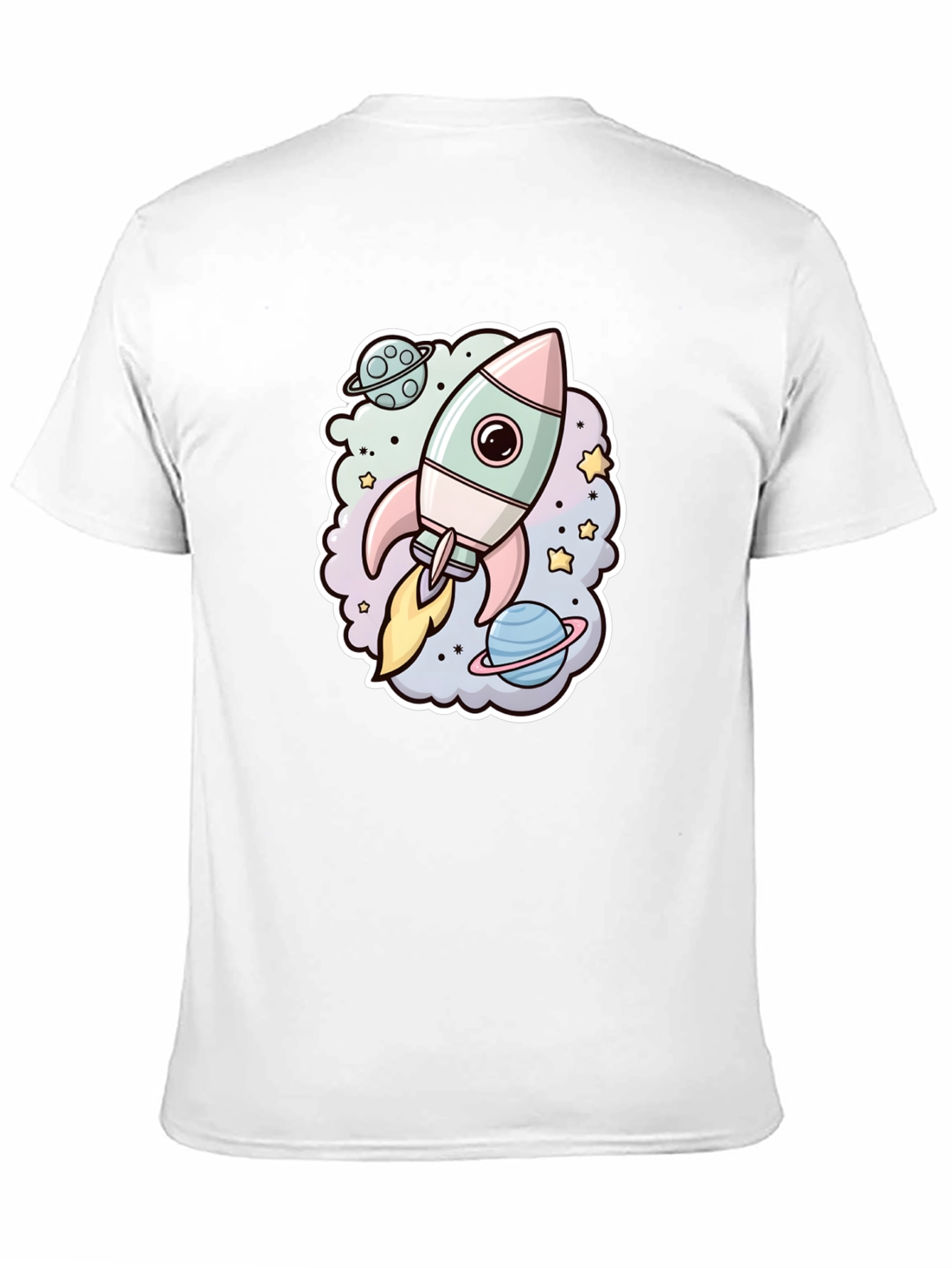 Rocket in Space Graphic T-Shirt