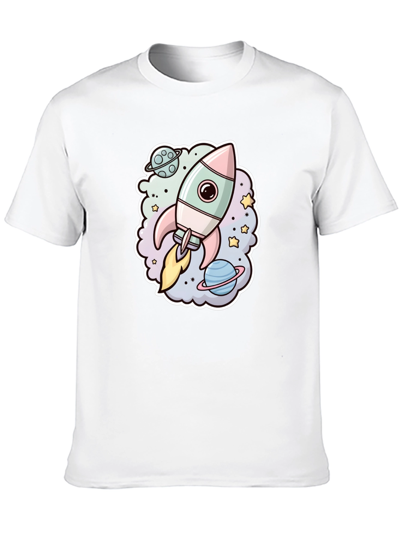 Rocket in Space Graphic T-Shirt