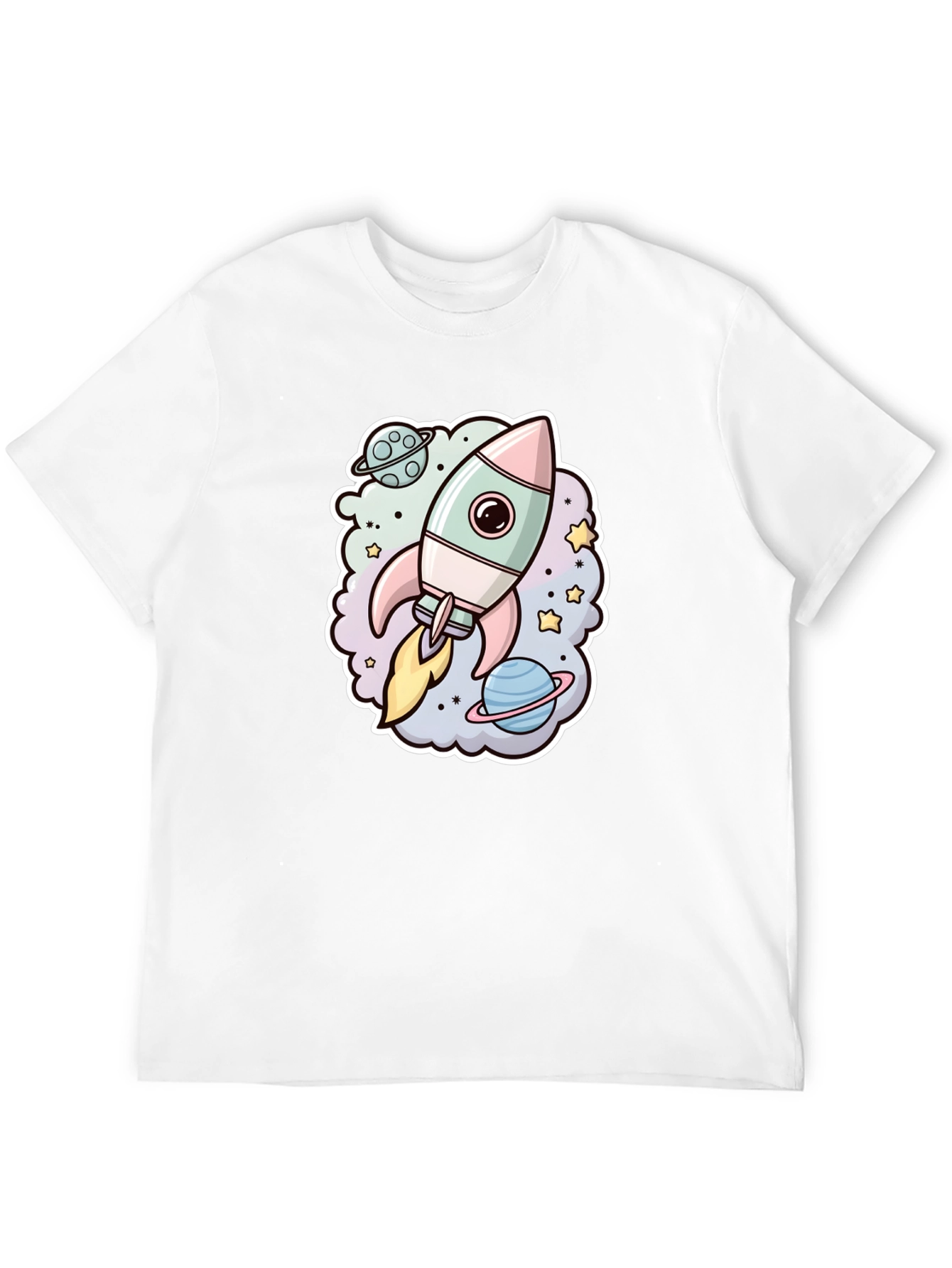 Rocket in Space Graphic T-Shirt
