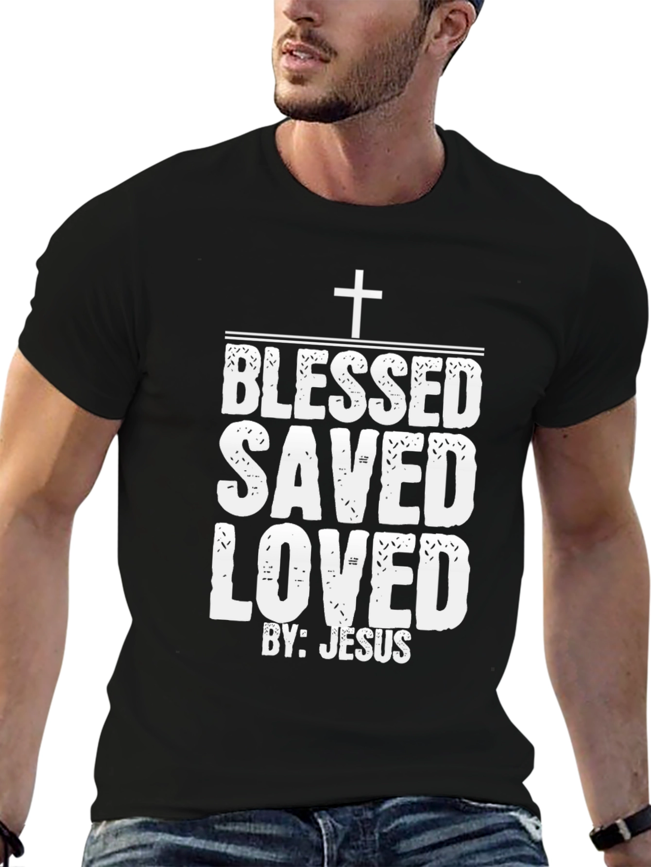 Blessed Saved Loved T-Shirt - Christian Faith Tee