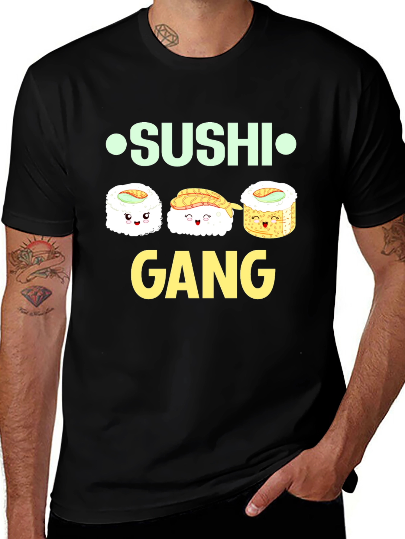 Sushi Gang Black T-Shirt