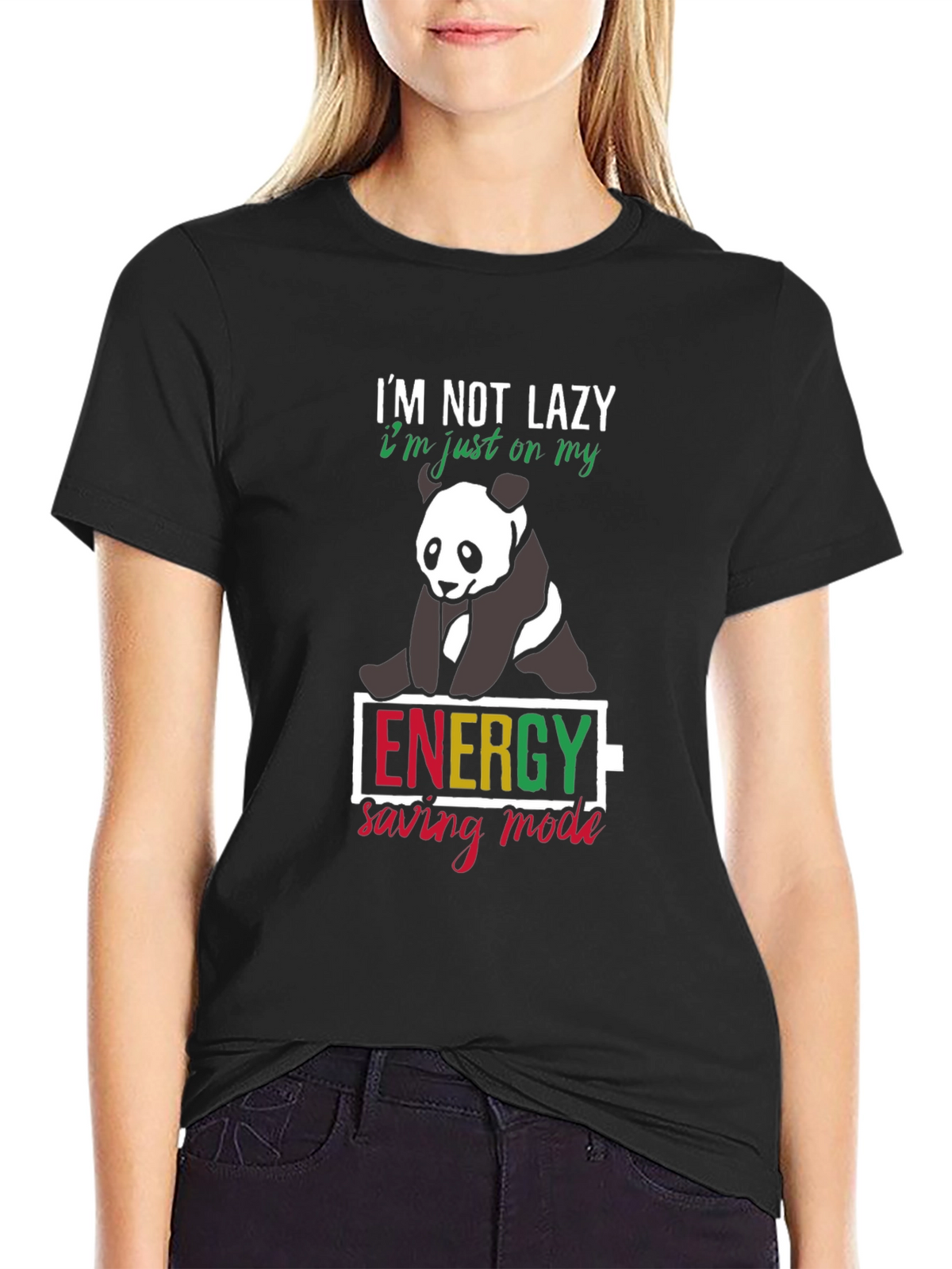 Lazy Panda Energy Saving Mode T-Shirt