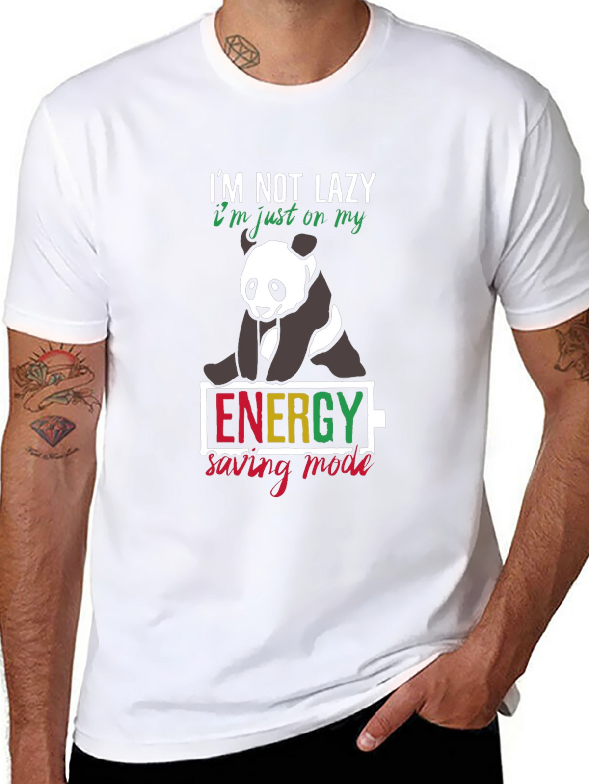 Lazy Panda Energy Saving Mode T-Shirt