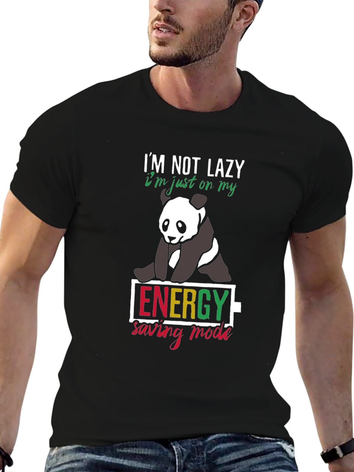 Lazy Panda Energy Saving Mode T-Shirt
