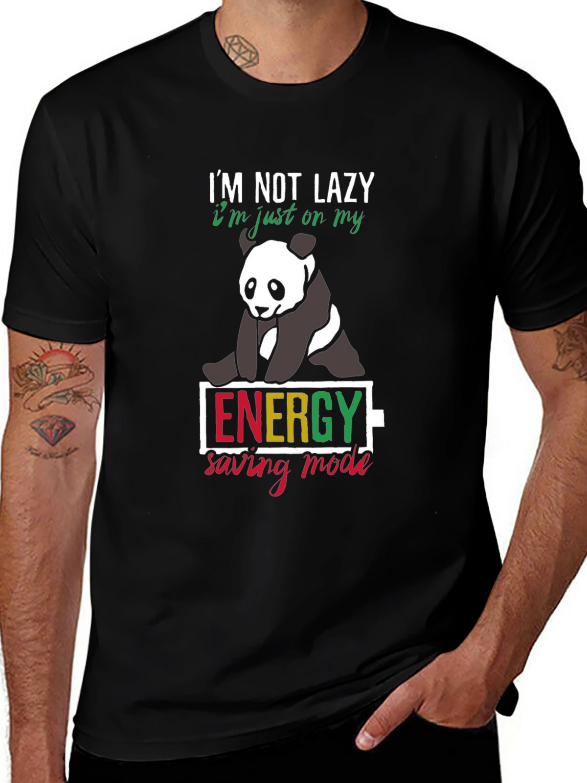 Lazy Panda Energy Saving Mode T-Shirt