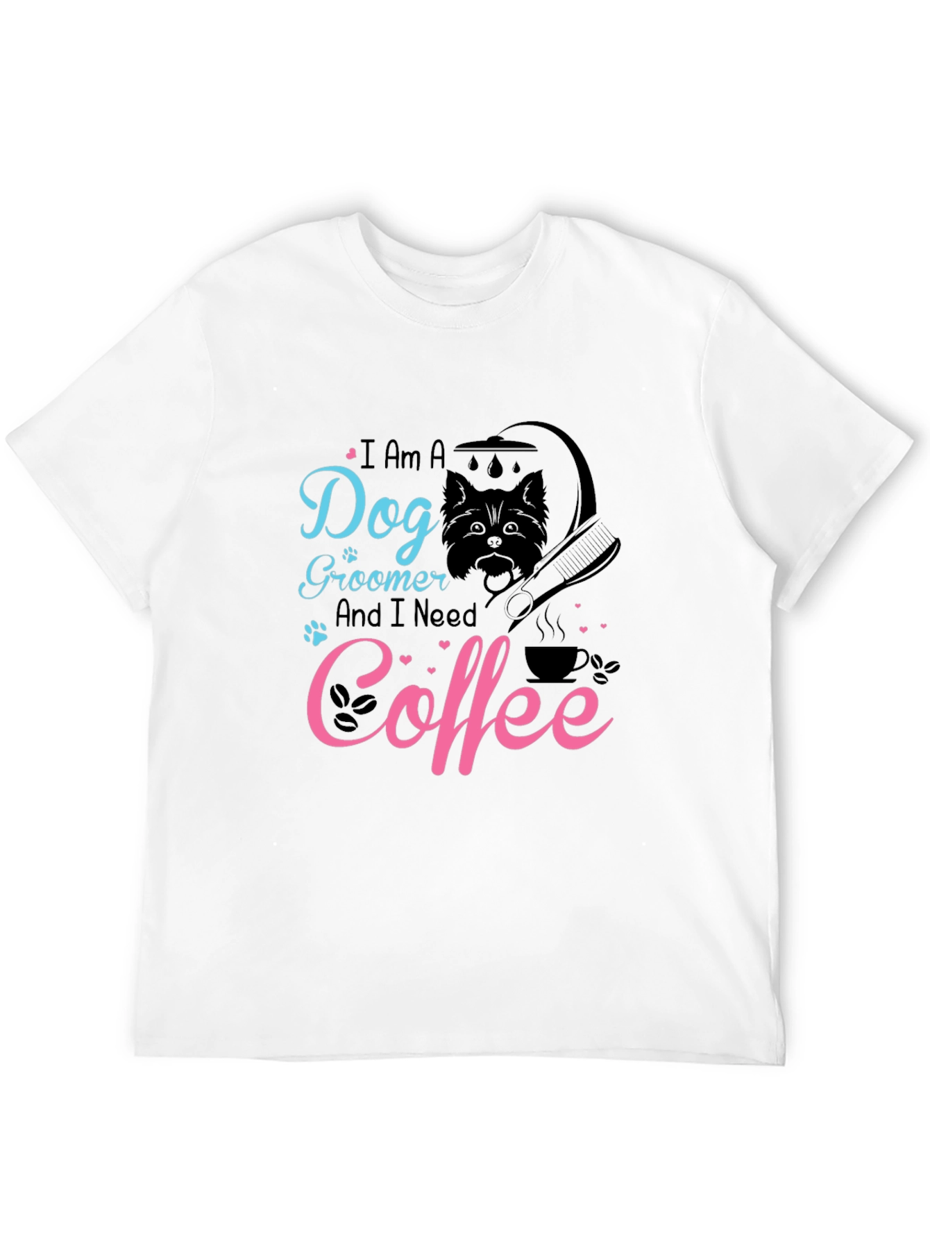 Dog Groomer Coffee T-Shirt - Unisex Black Tee