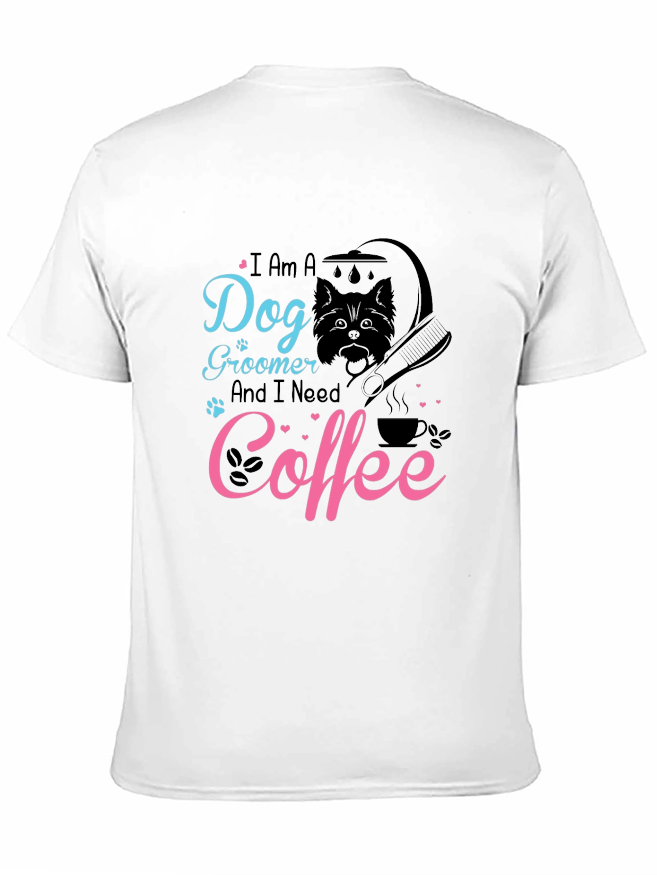 Dog Groomer Coffee T-Shirt - Unisex Black Tee