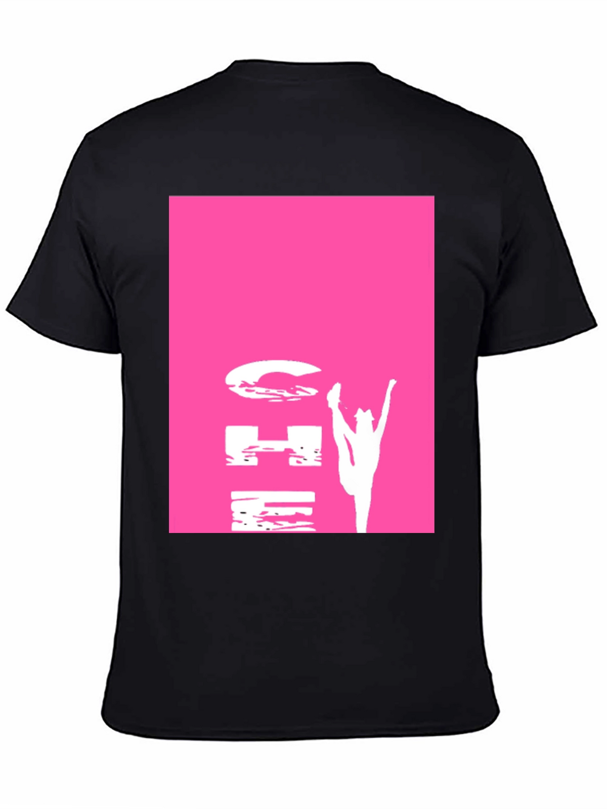Gymnastics Pink Graphic Black T-Shirt