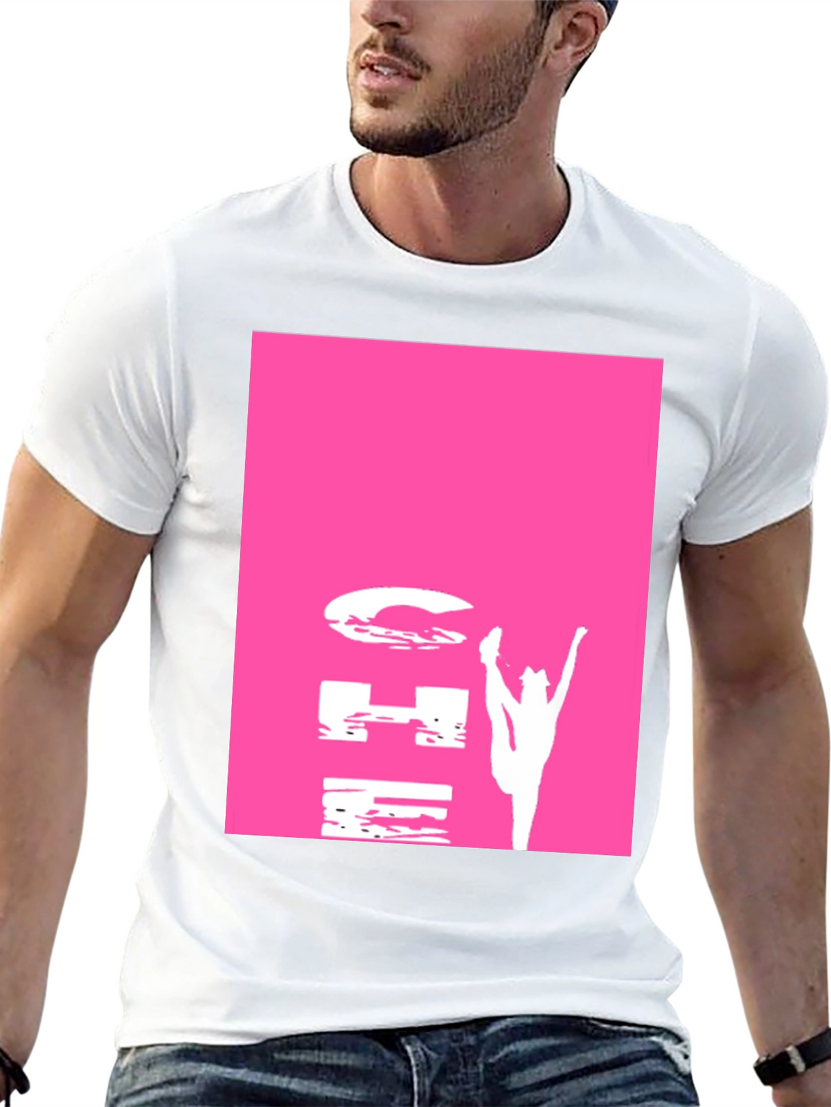 Gymnastics Pink Graphic Black T-Shirt