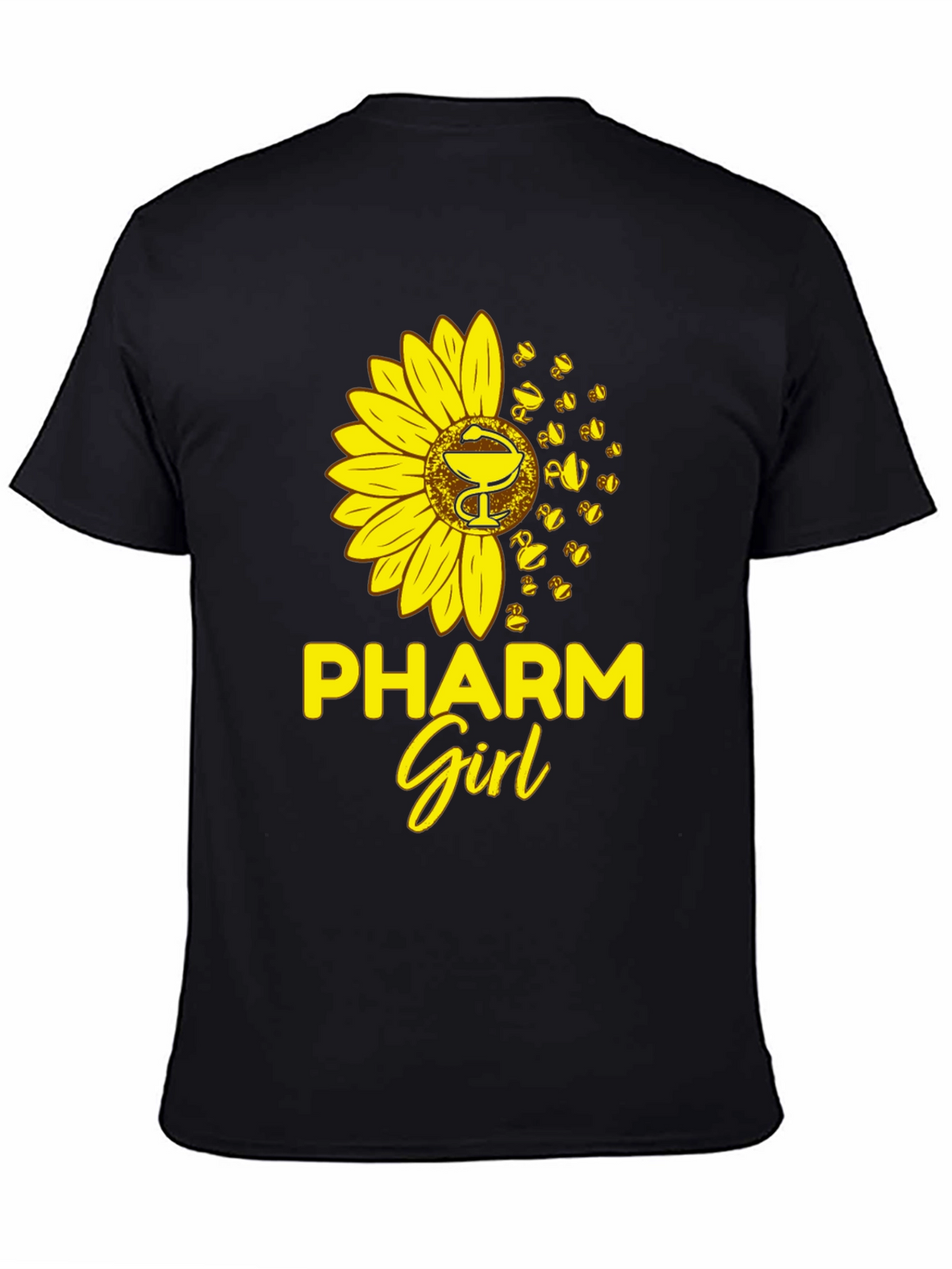 Pharm Girl Sunflower T-Shirt - Black