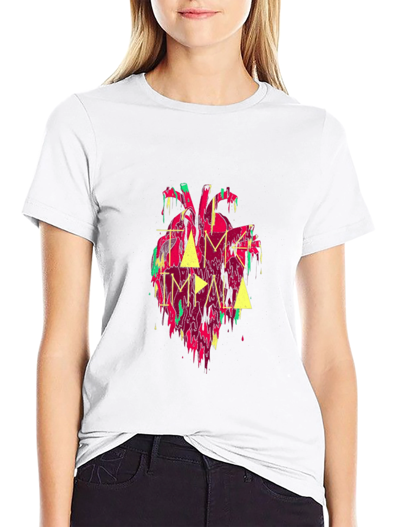 Tame Impala Heart Graphic Black Tee