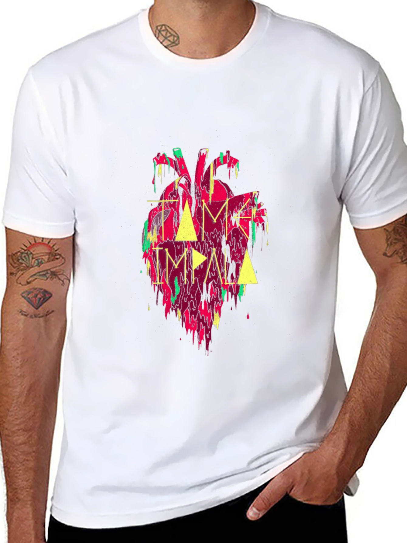 Tame Impala Heart Graphic Black Tee