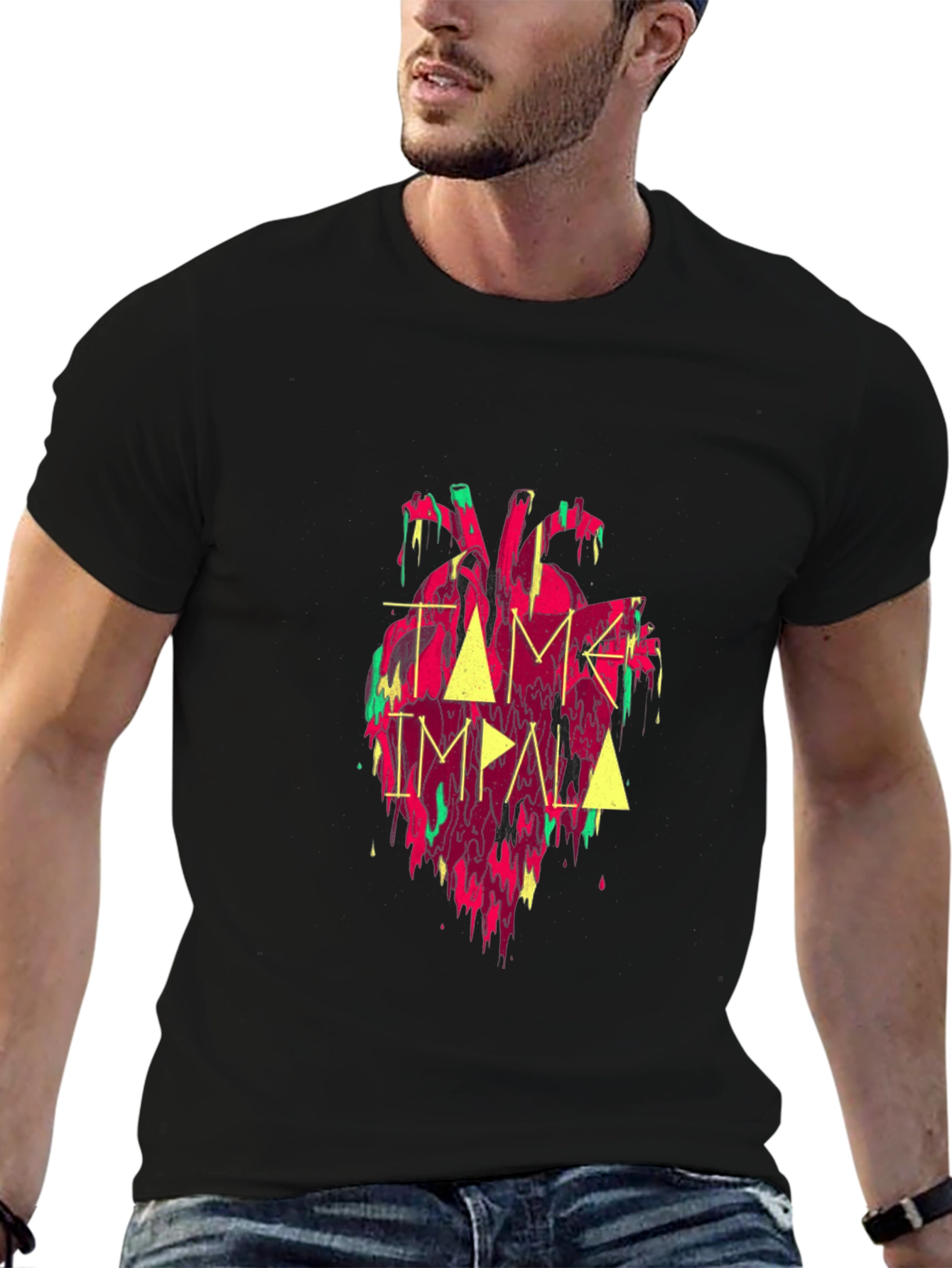 Tame Impala Heart Graphic Black Tee
