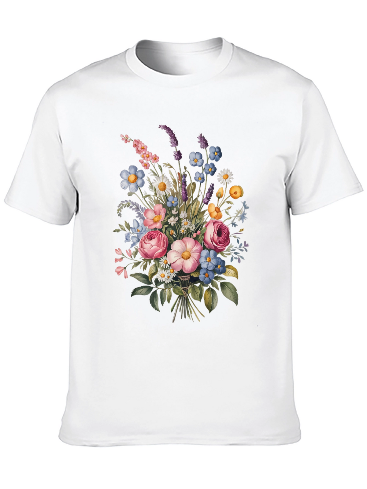 Floral Bouquet Black T-Shirt