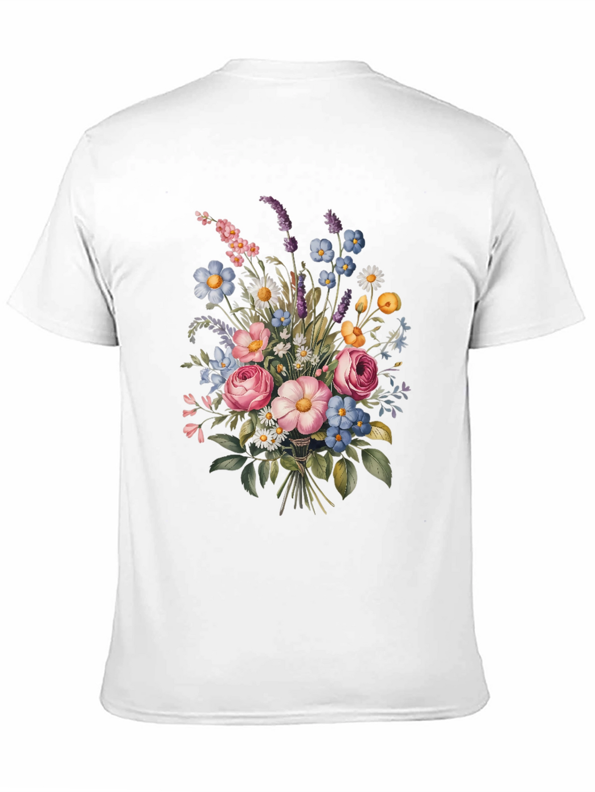 Floral Bouquet Black T-Shirt