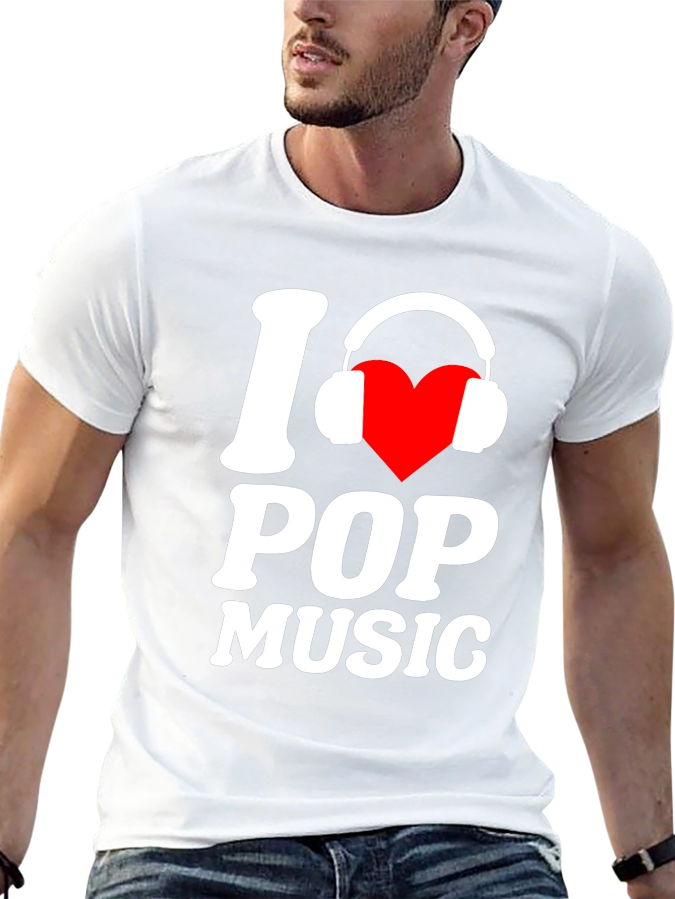 I Love Pop Music Black T-Shirt