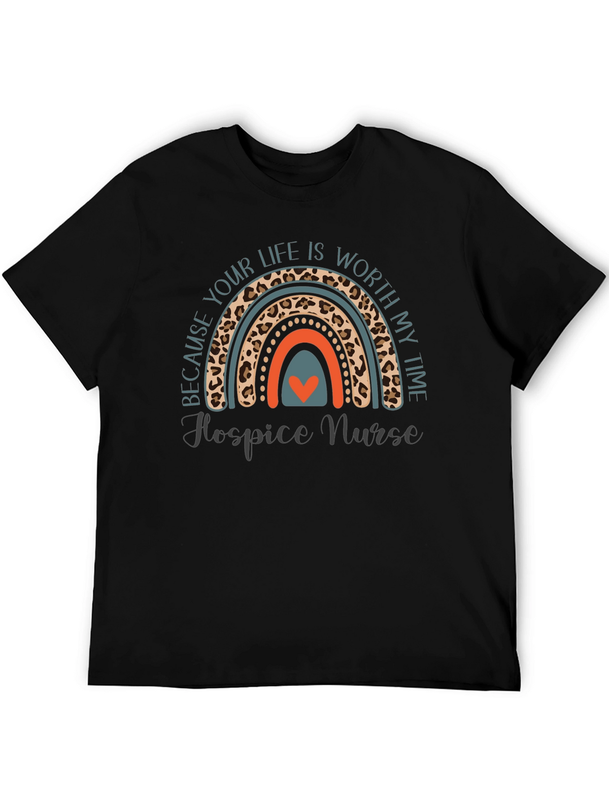 Hospice Nurse Rainbow Graphic Tee