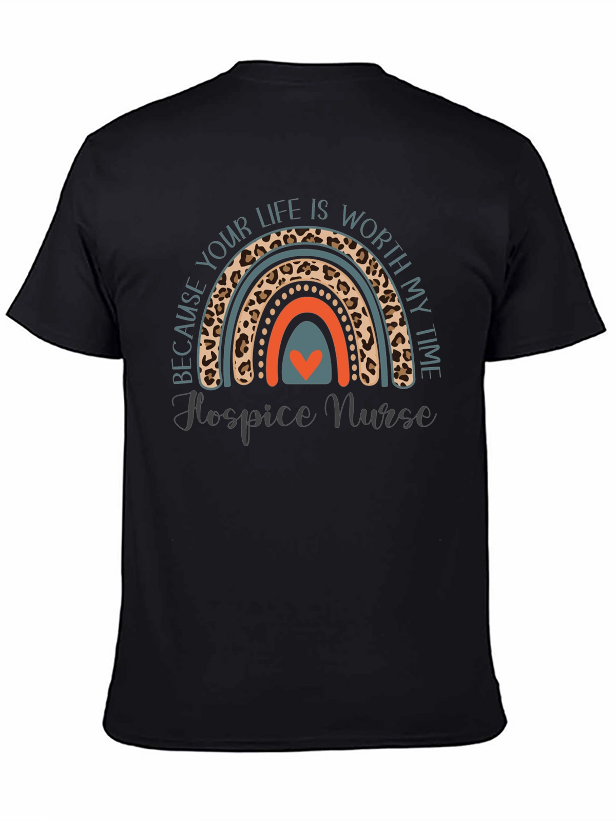 Hospice Nurse Rainbow Graphic Tee