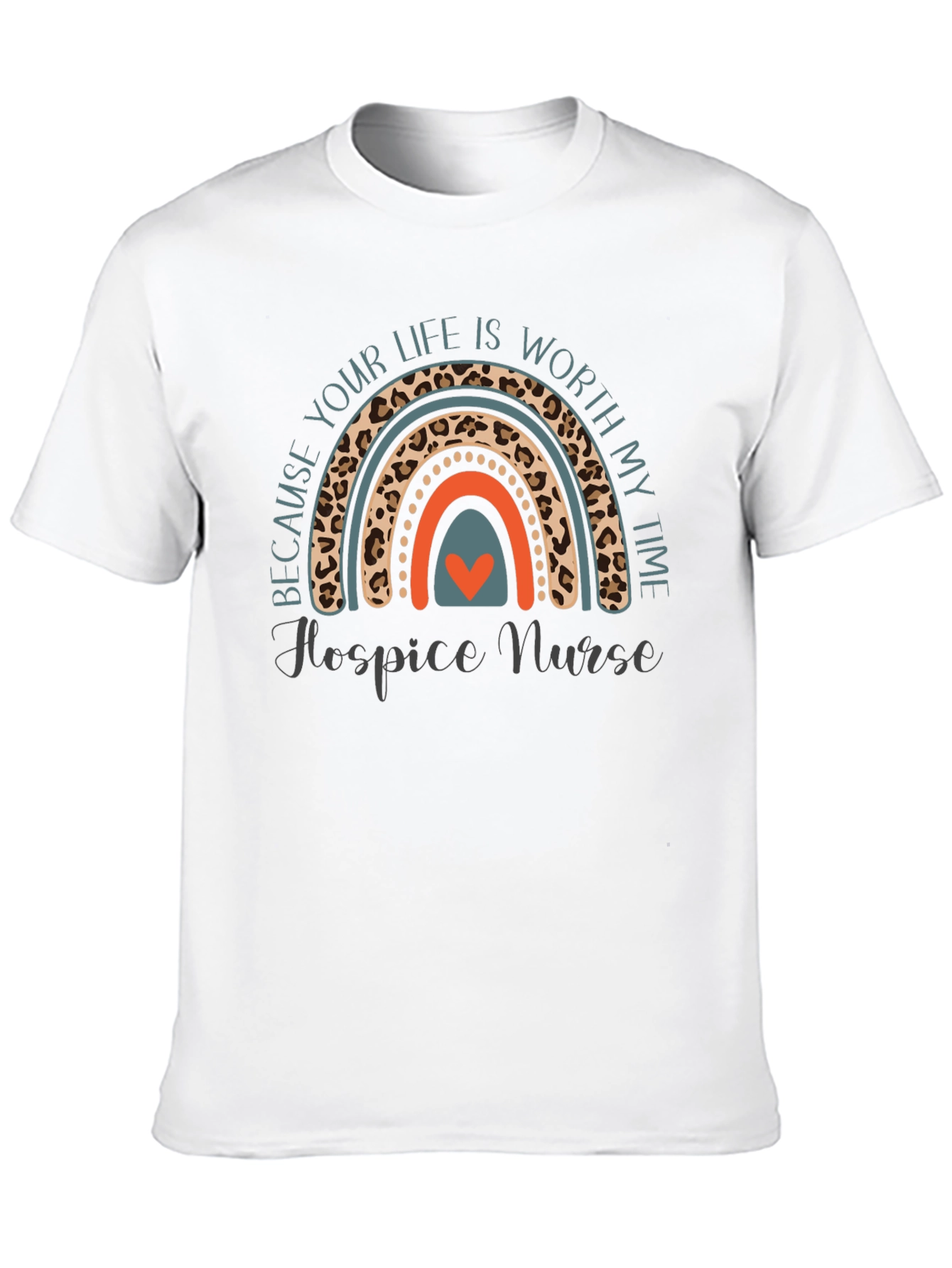 Hospice Nurse Rainbow Graphic Tee