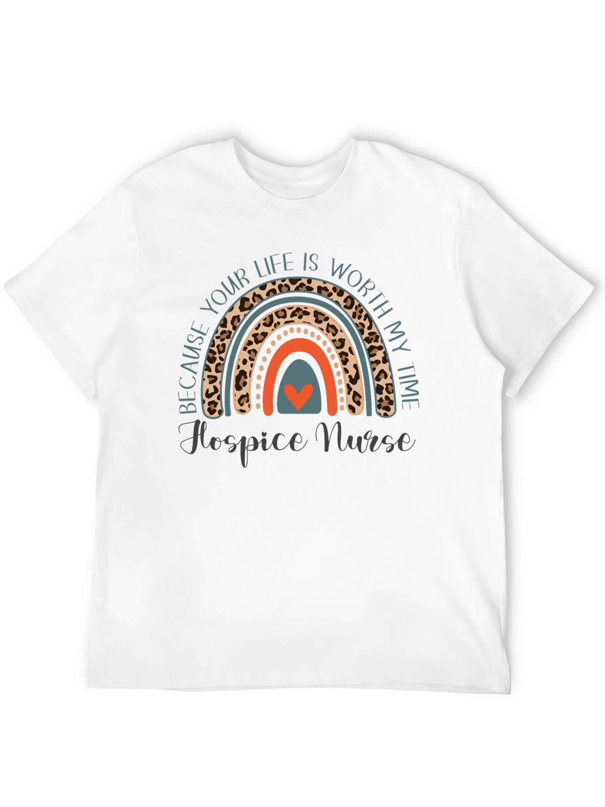 Hospice Nurse Rainbow Graphic Tee