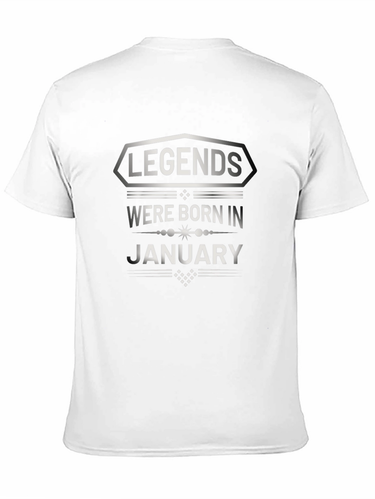 Legends Born in January Graphic Tee - Black