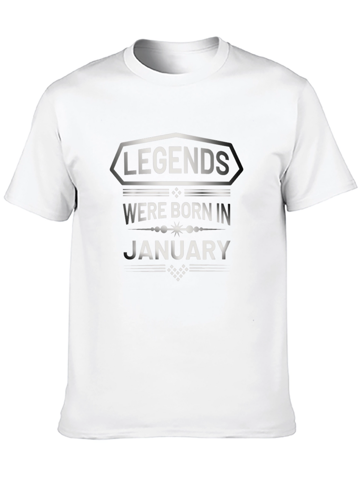 Legends Born in January Graphic Tee - Black