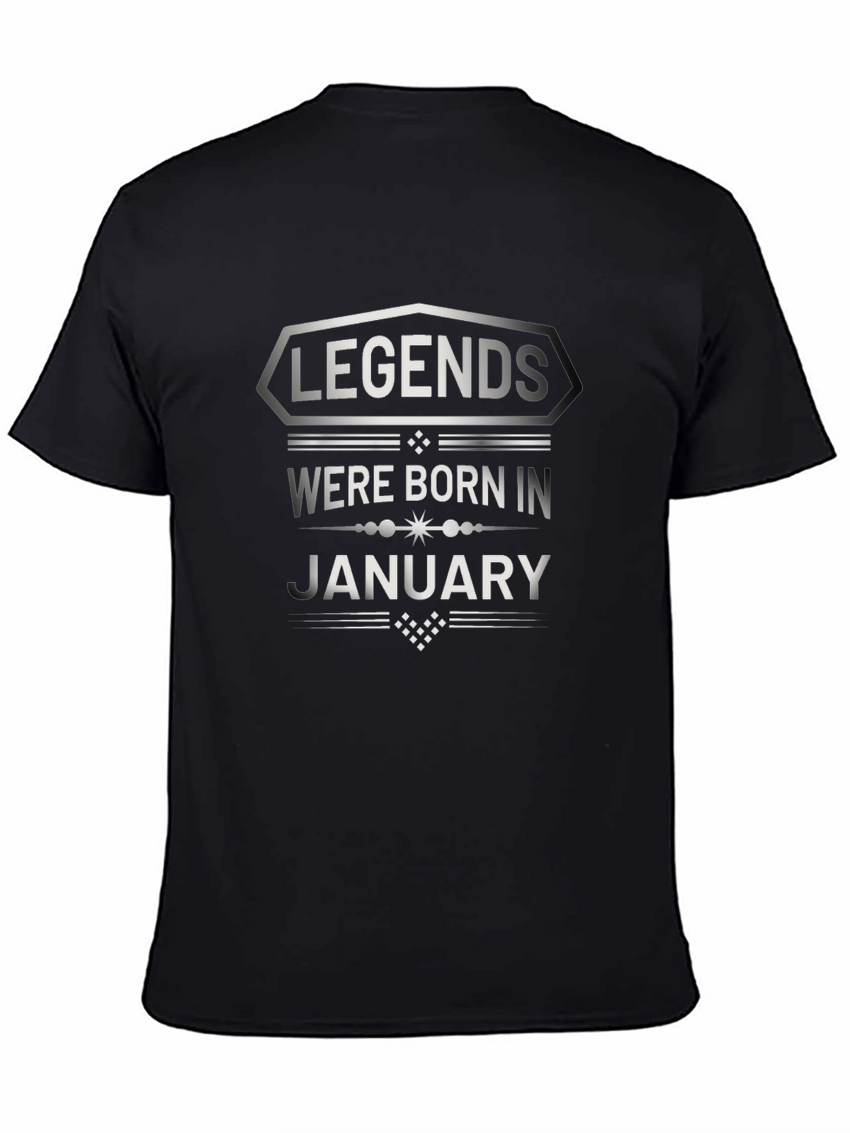 Legends Born in January Graphic Tee - Black