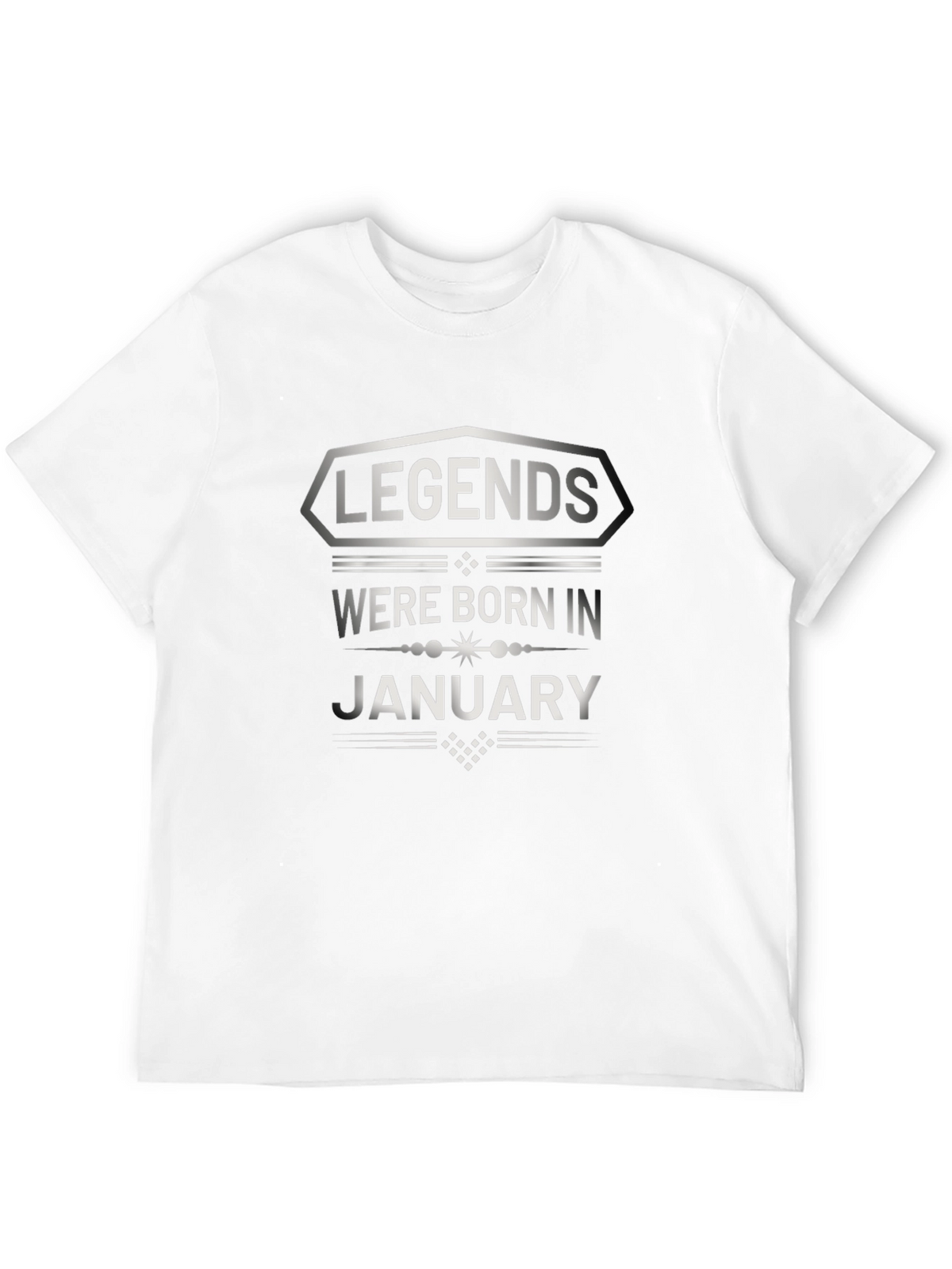Legends Born in January Graphic Tee - Black