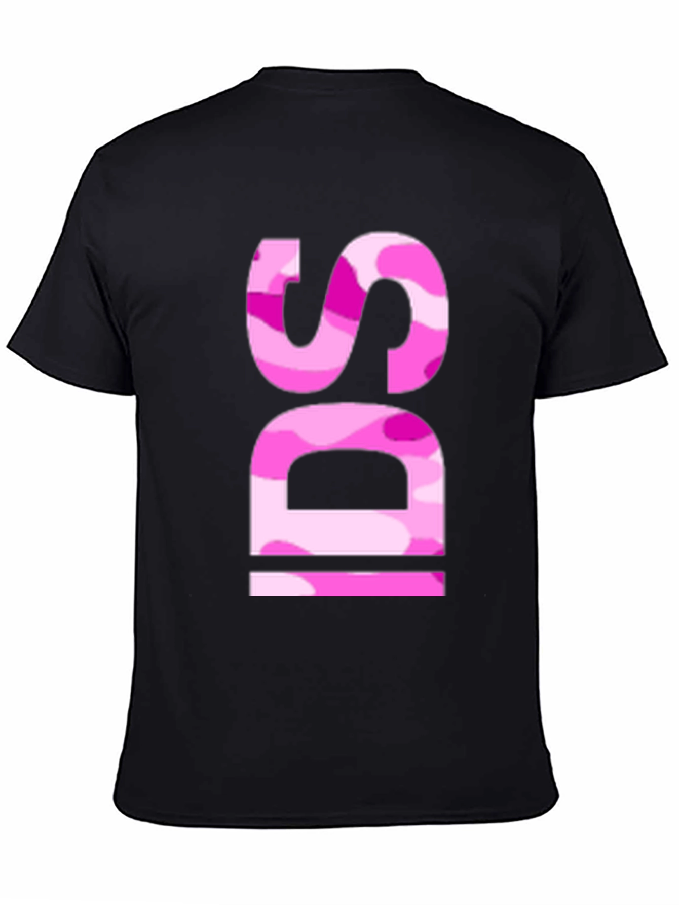 Pink Camo IDS Graphic Black T-Shirt