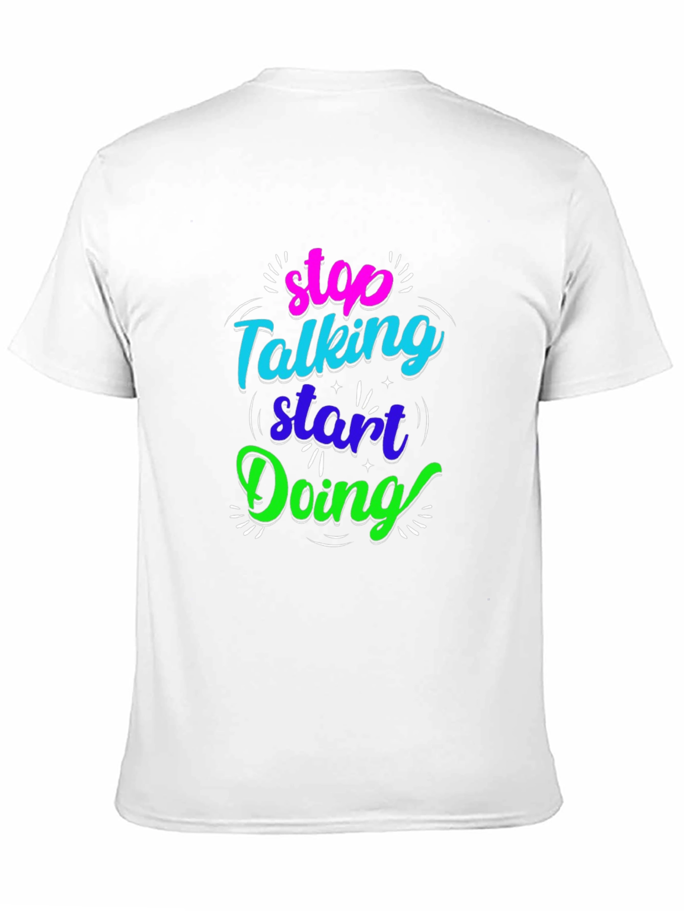 Stop Talking Start Doing Black Graphic Tee