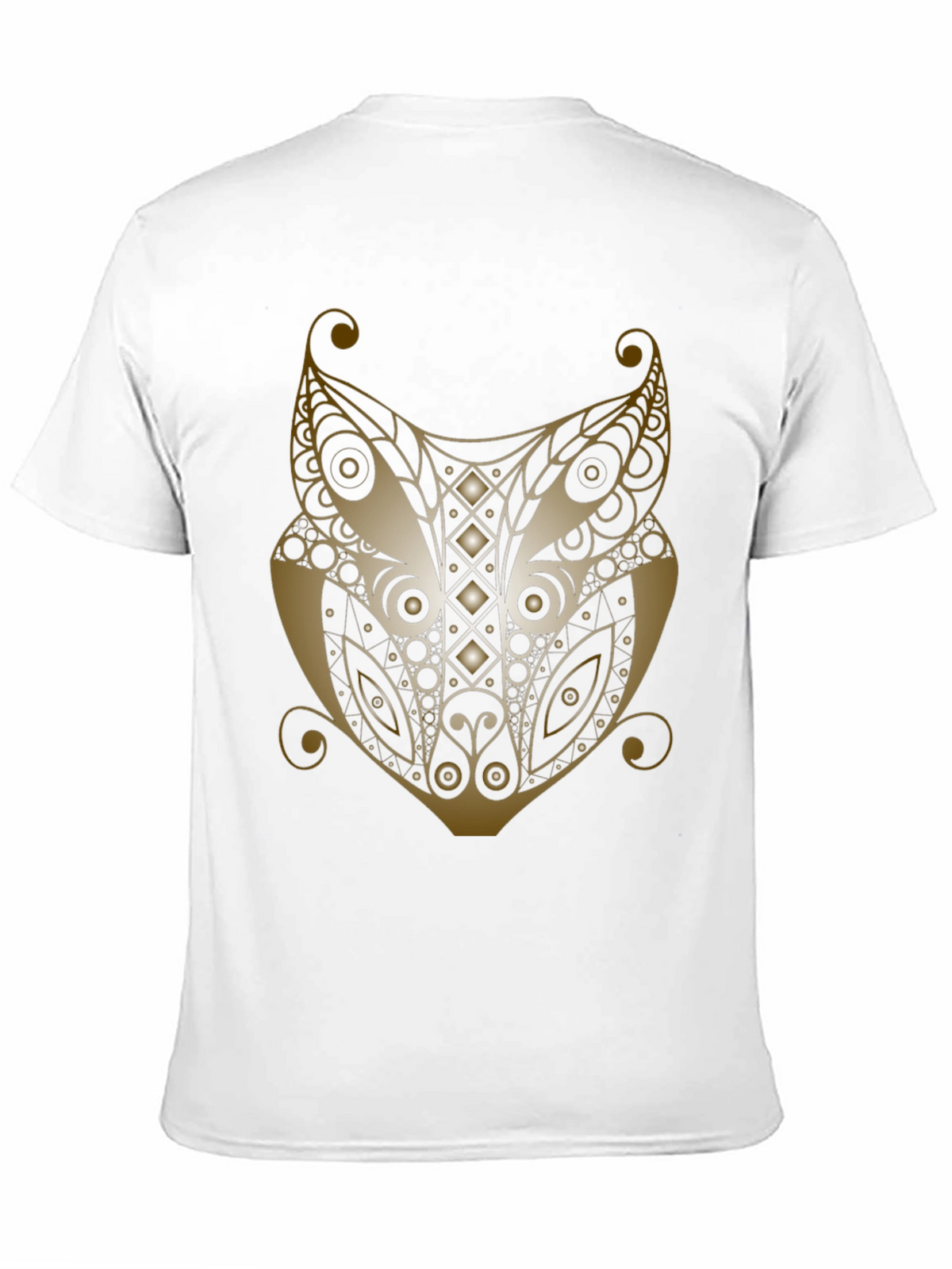 Fox Head Graphic Print Mens T-Shirt