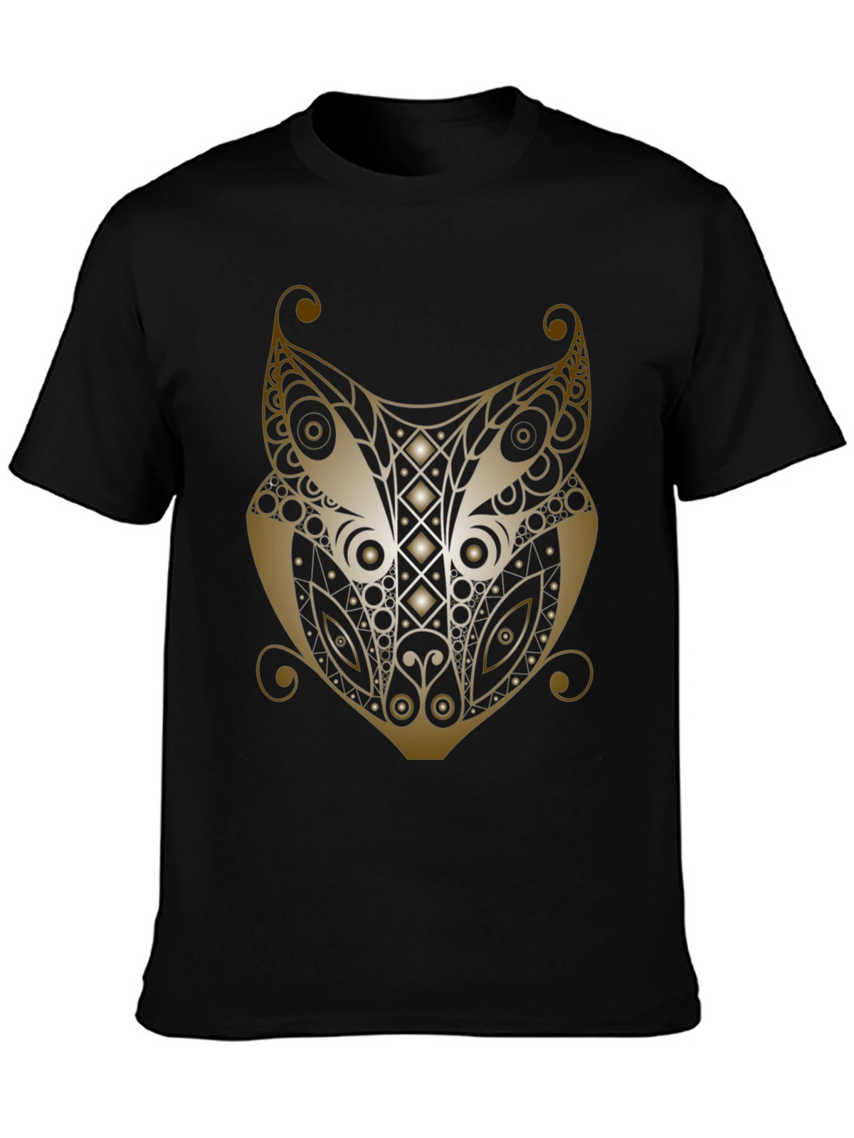Fox Head Graphic Print Mens T-Shirt