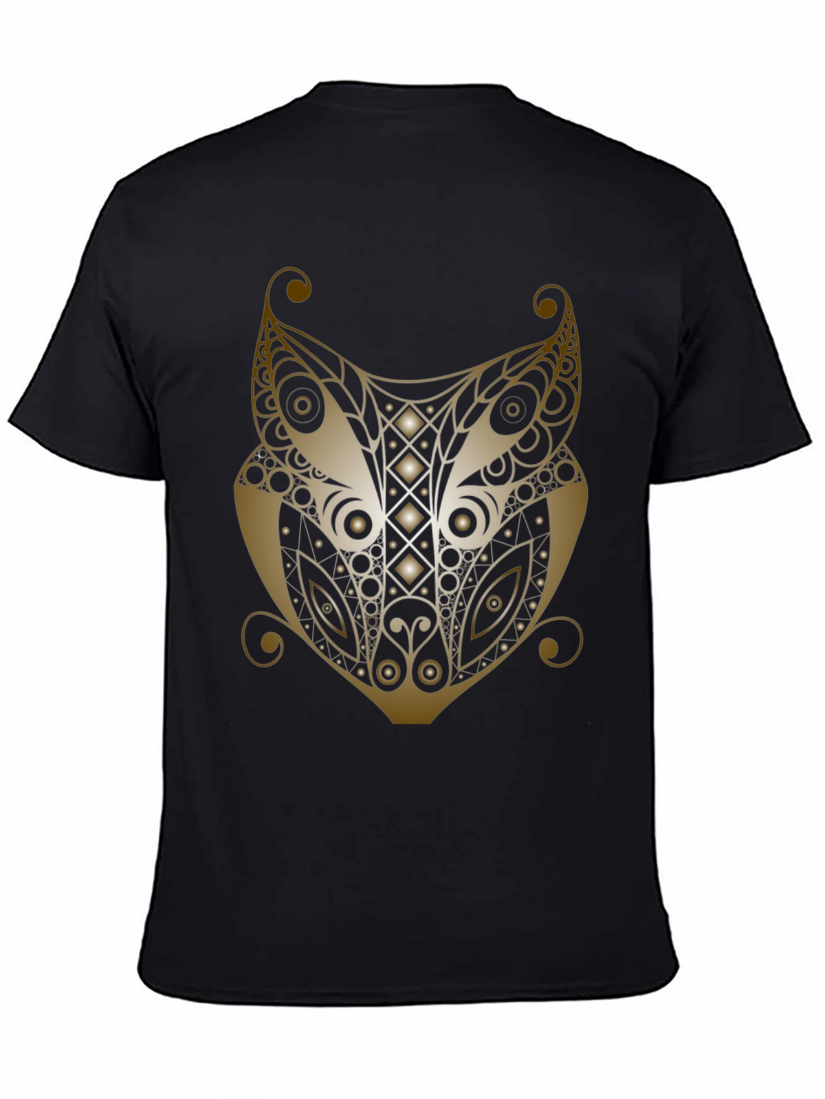 Fox Head Graphic Print Mens T-Shirt
