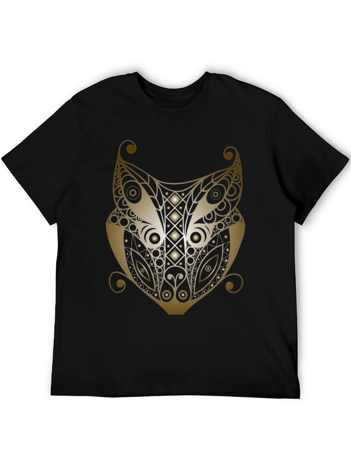 Fox Head Graphic Print Mens T-Shirt