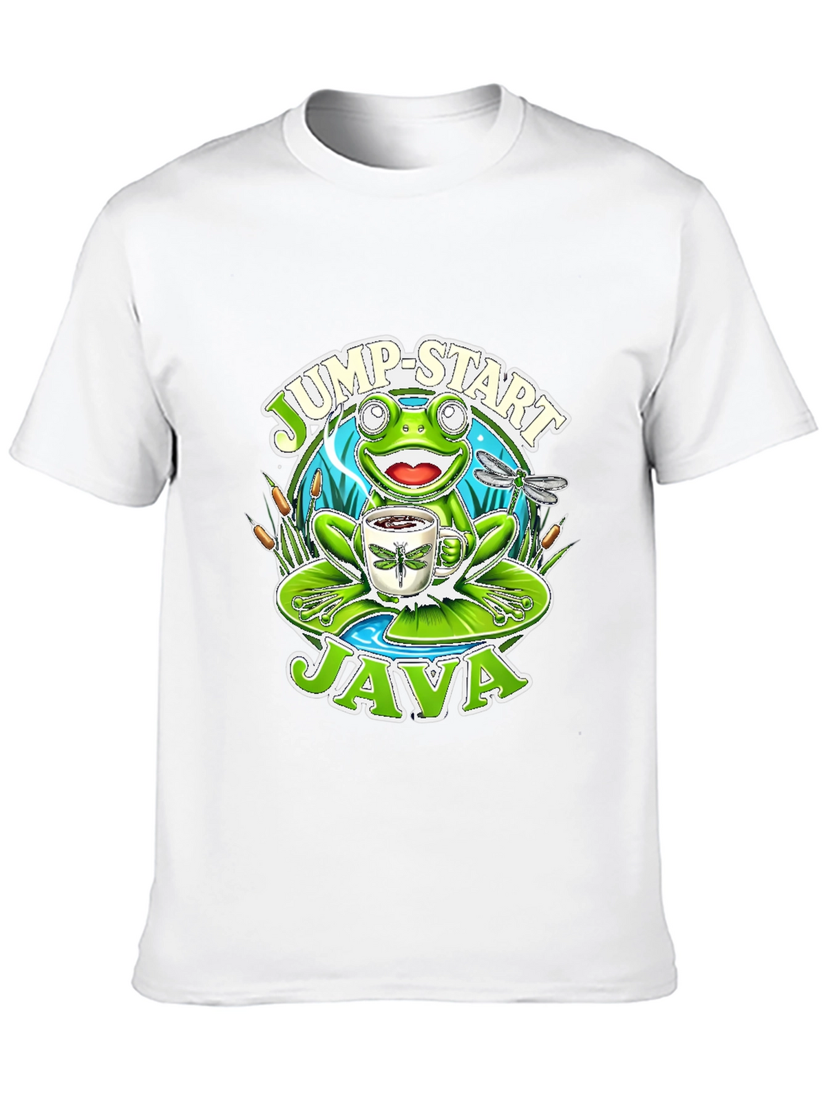Jump-Start Java Frog Graphic T-Shirt