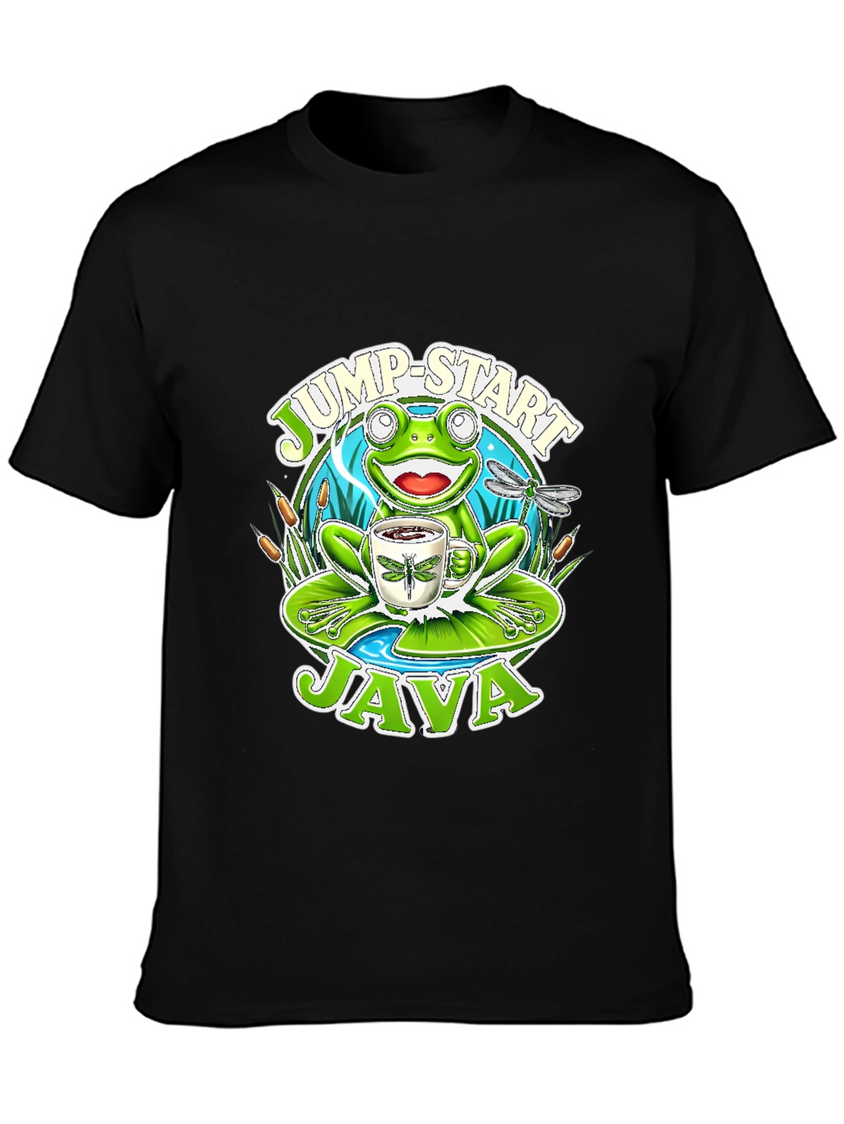Jump-Start Java Frog Graphic T-Shirt