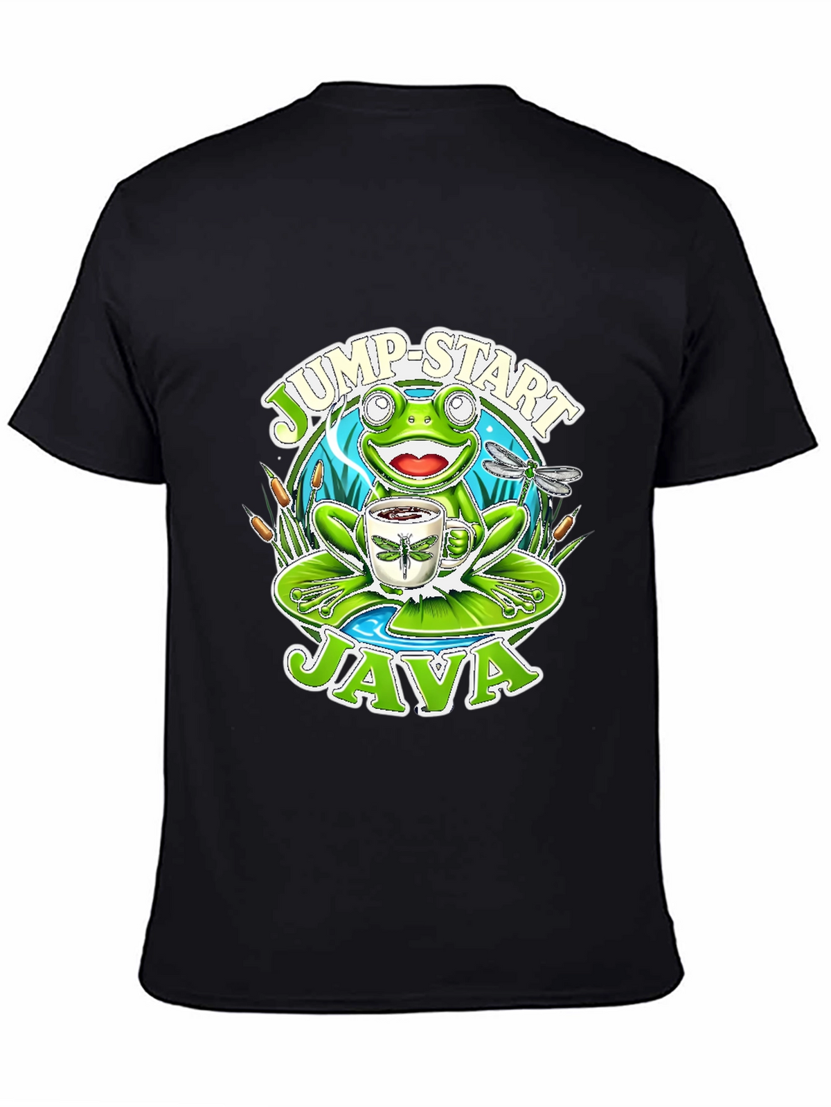 Jump-Start Java Frog Graphic T-Shirt