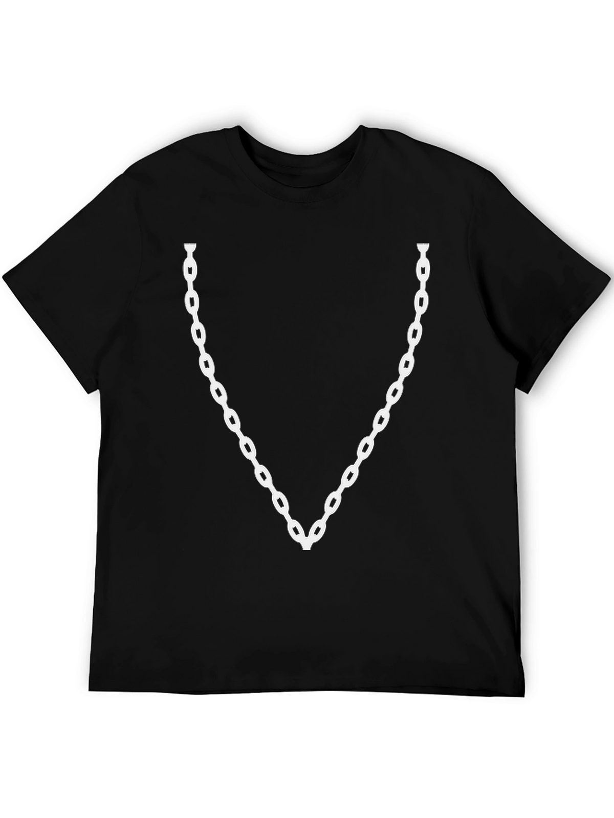 Chain Print Black T-Shirt