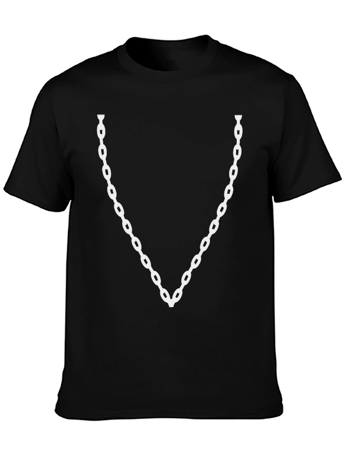 Chain Print Black T-Shirt