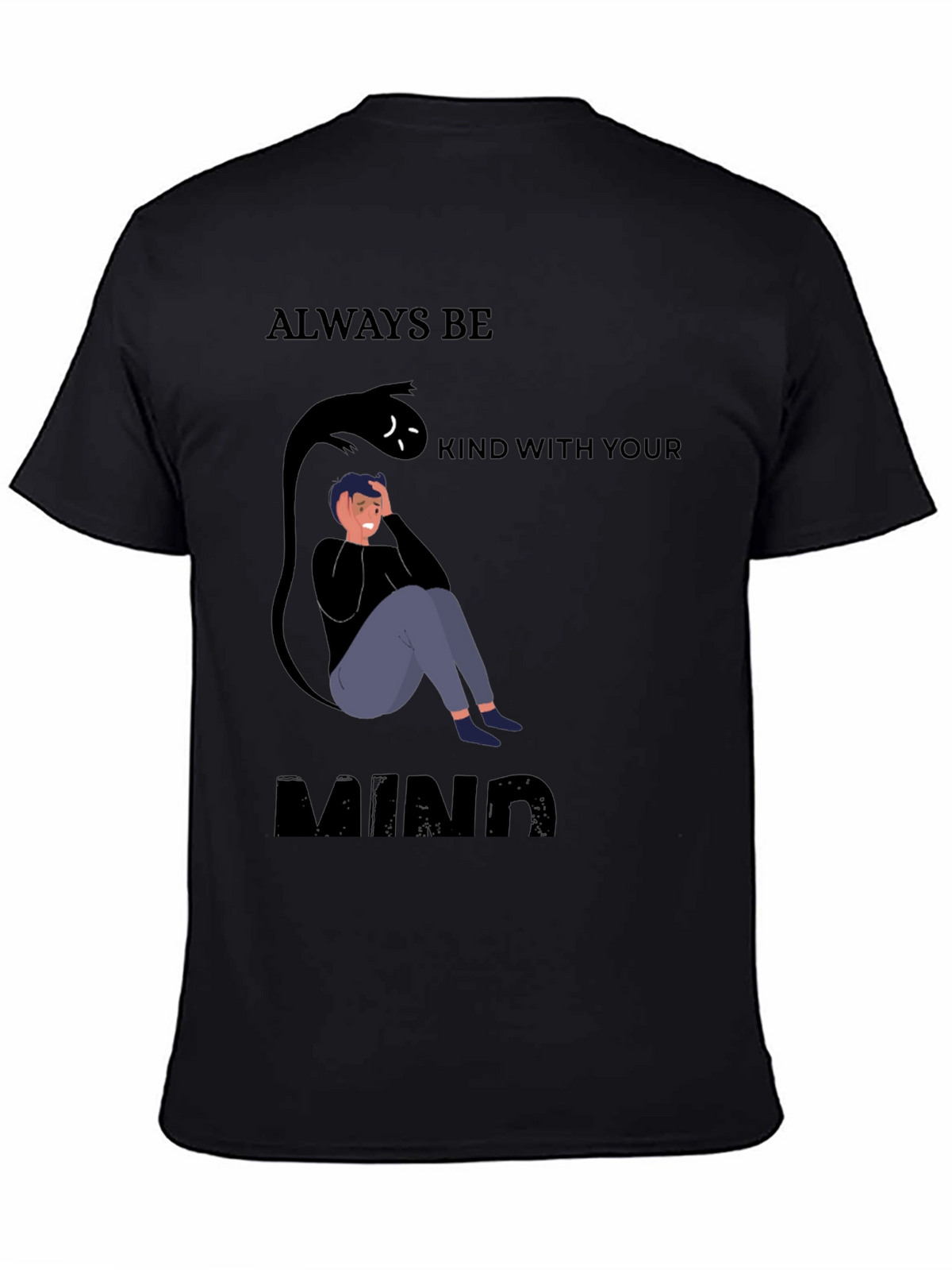 Be Kind To Your Mind Black Graphic Tee
