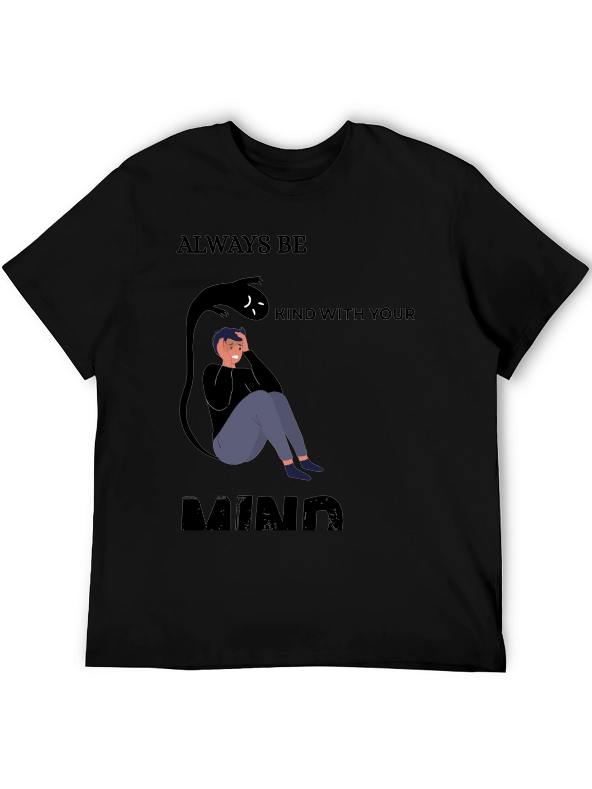 Be Kind To Your Mind Black Graphic Tee