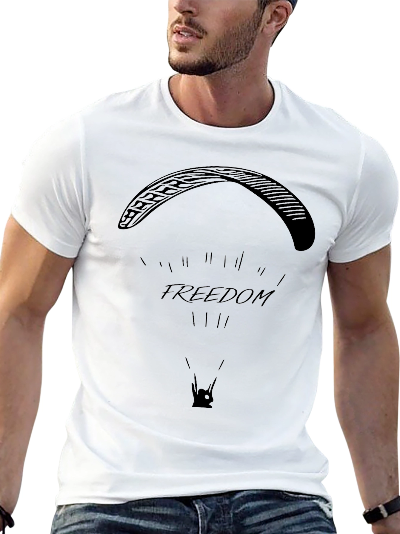 Freedom Flight T-Shirt - Black Paragliding Tee